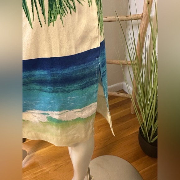 Mica Vintage Strapless Bustier Mini Dress Island Palms 8 - Picture 4 of 7